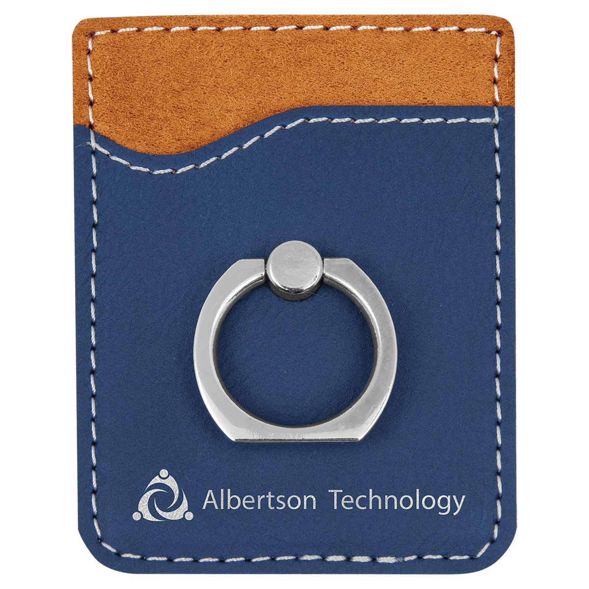 Laserable Leatherette Phone Wallet with Ring