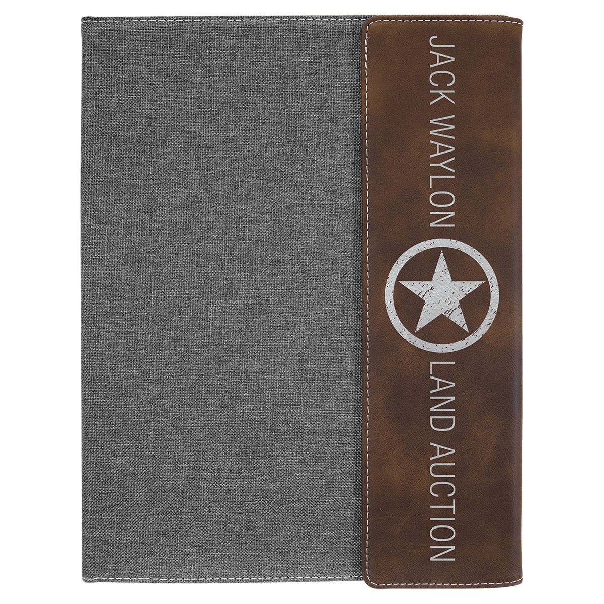 9 1/2" x 12" Canvas Portfolio with Leatherette Accent and Notepad