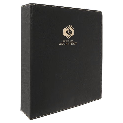 Laserable Leatherette 3 Ring Binder with Slant D Rings