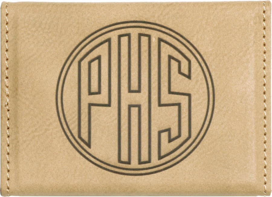 Leatherette Hard Business Card Holder — 3.75 × 2.75 Inches