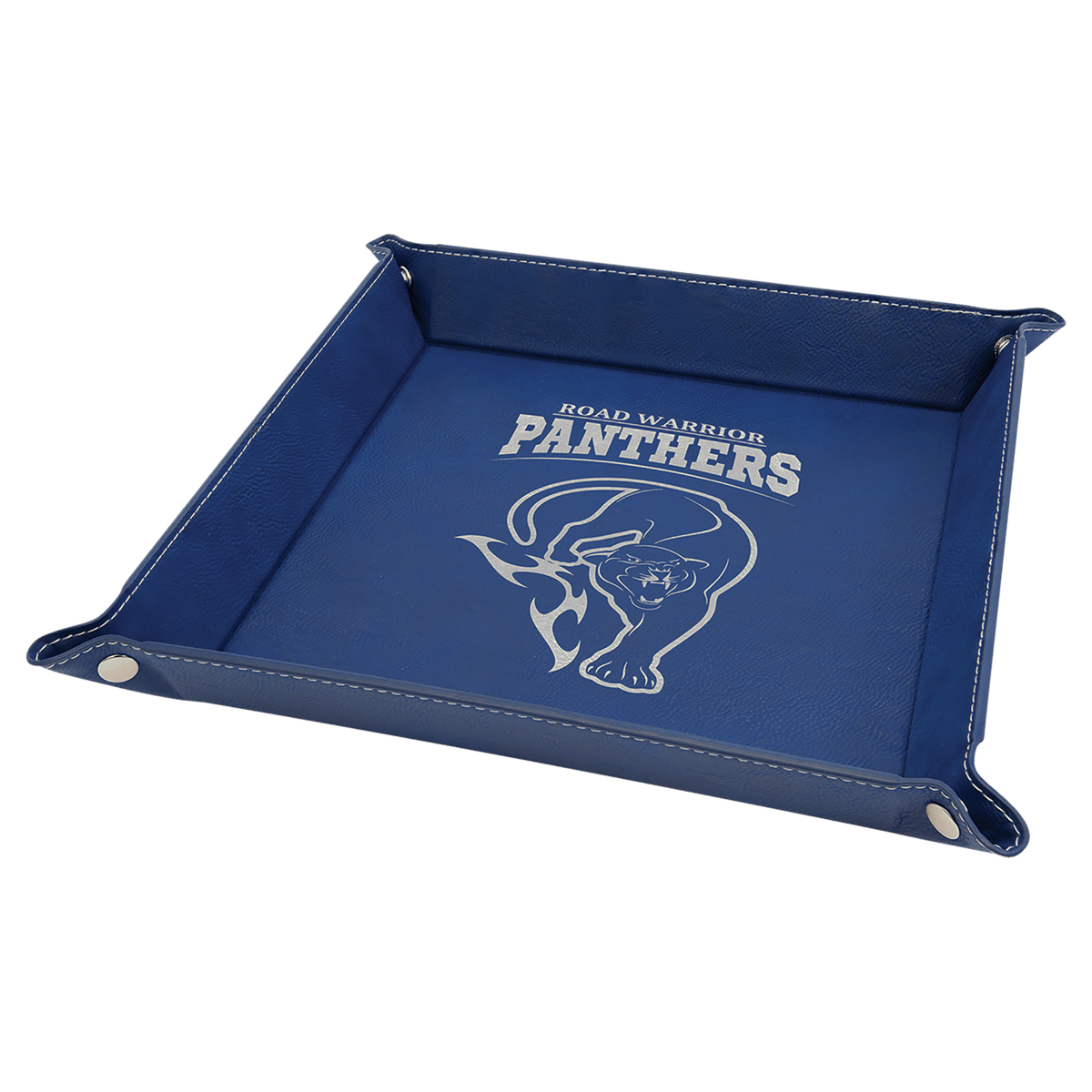 9" x 9" Laserable Leatherette Snap Up Tray