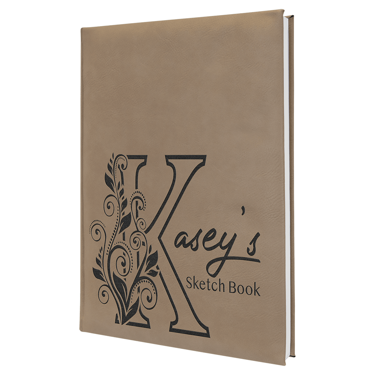 7" x 9 3/4" Leatherette Sketch Book with Unlined Notepad