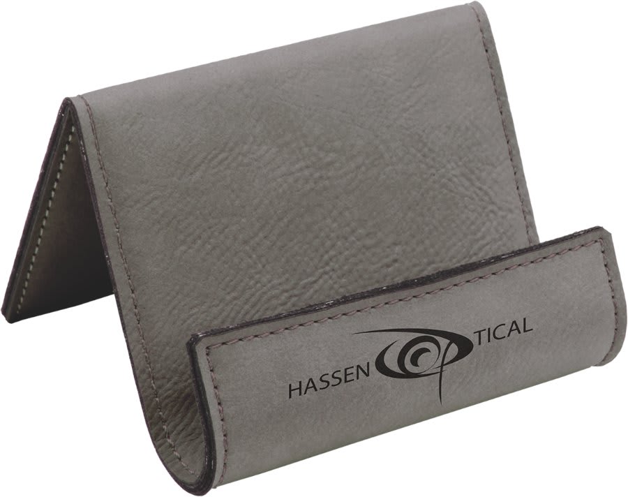 3 1/2" x 2 1/2" Laserable Leatherette Holder Easel