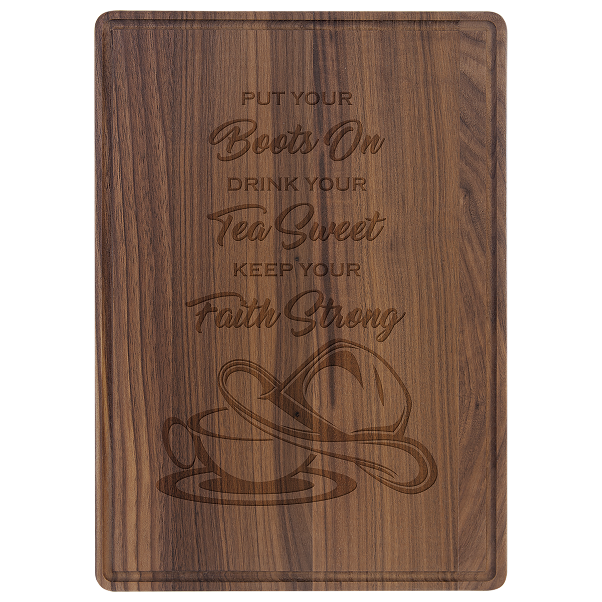 13 3/4" x 9 3/4" Cutting Board with Drip Ring