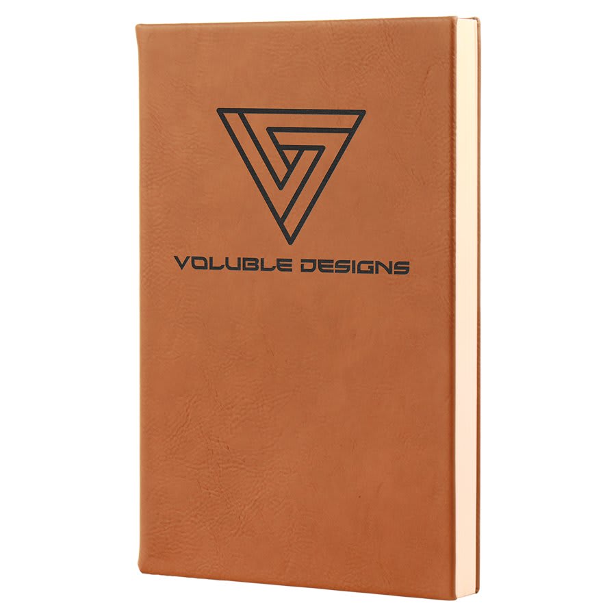 5 1/4" x 8 1/4" Laserable Leatherette Journal with Lined Notepad