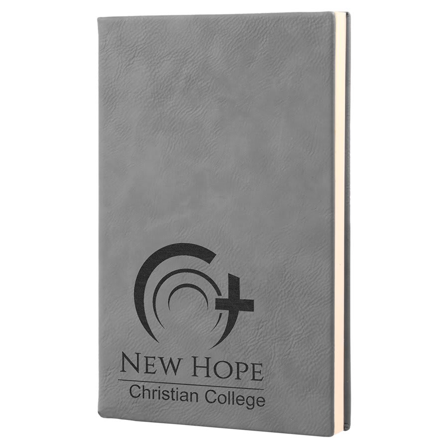5 1/4" x 8 1/4" Laserable Leatherette Journal with Lined Notepad