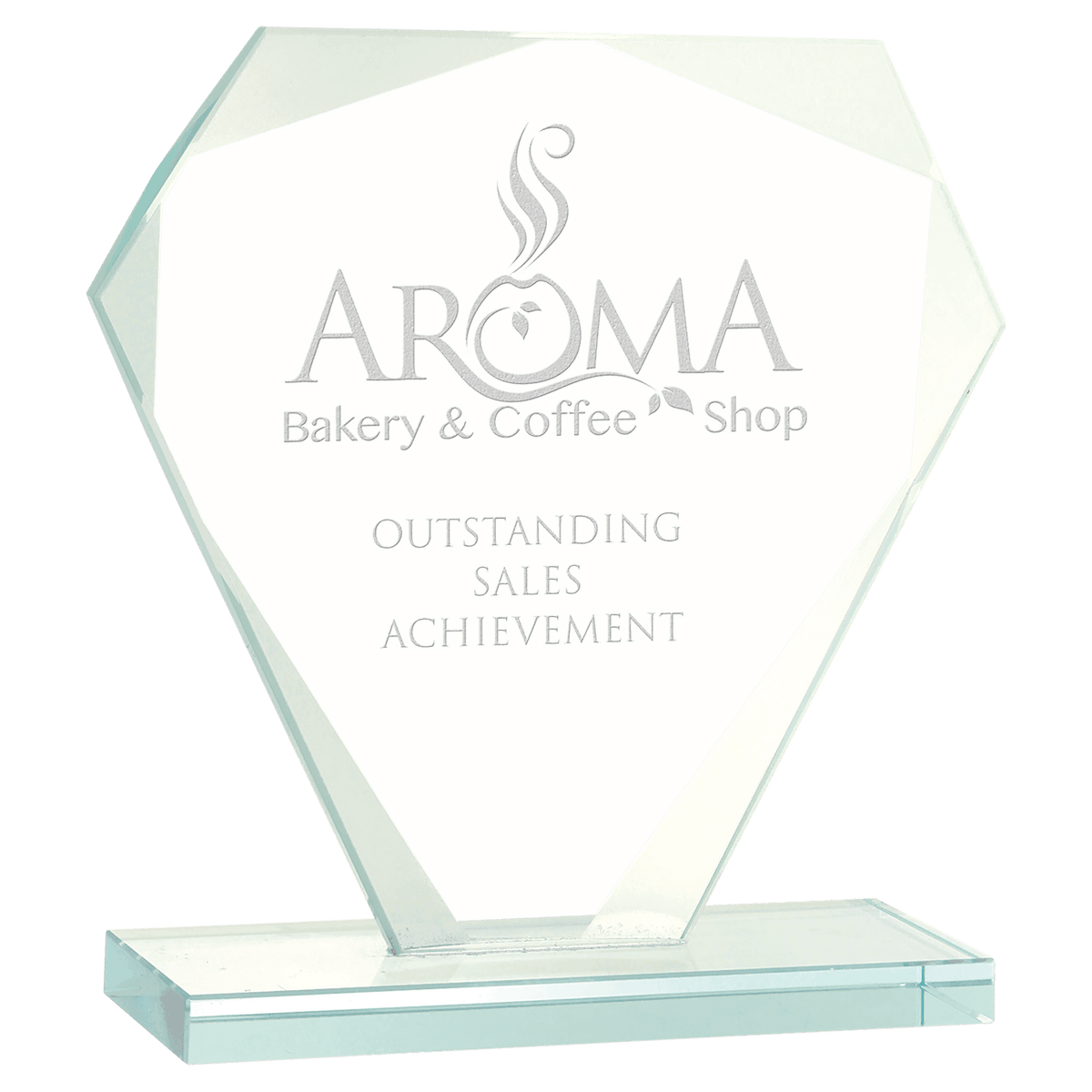 Cut Diamond Jade Glass Award — Size · 5½″ · JGS31