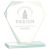 Cut Diamond Jade Glass Award — Size