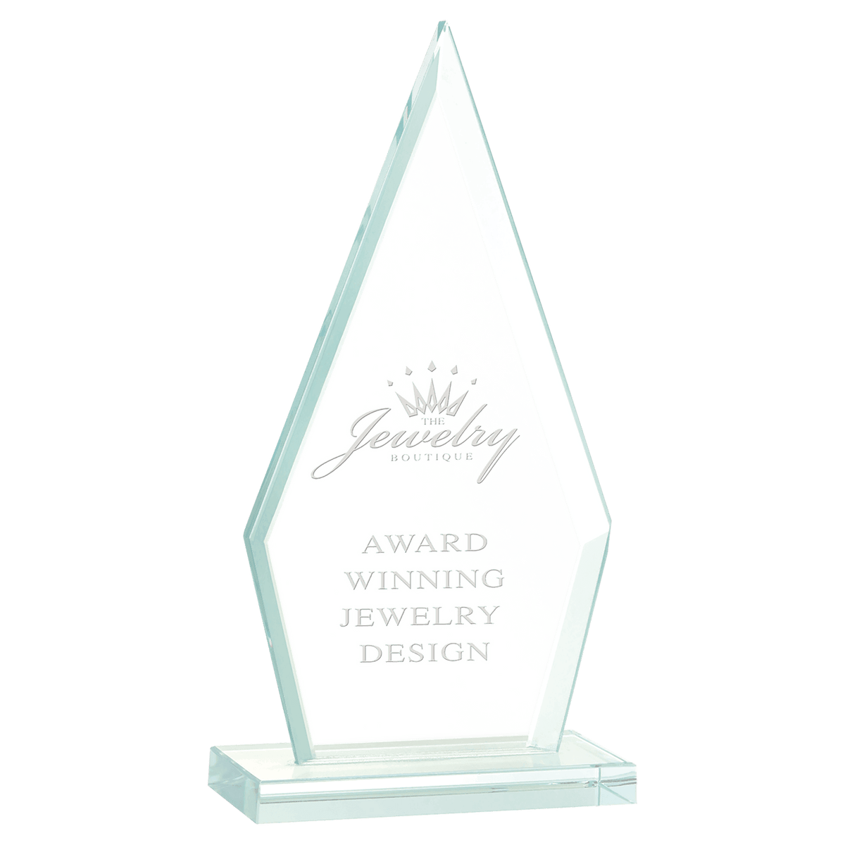 Jade Glass Award — Shape and Size · Triangle · 6¾″ · JGS51