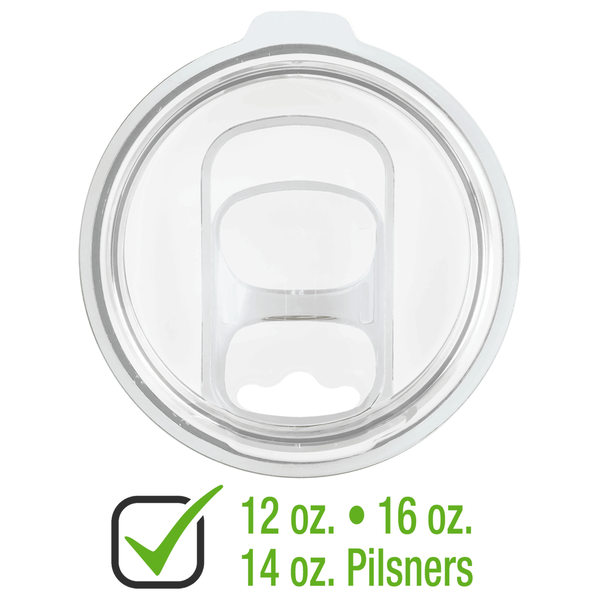 Slider Lid for 12 & 16 oz. Polar Camel Stemless Tumblers, 14 oz. Pilsner, or 22 oz. Skinny Tumblers
