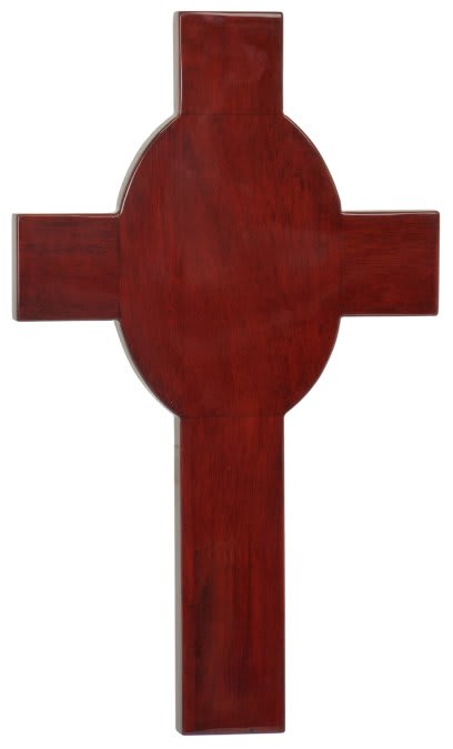 8" x 13 5/8" Rosewood Piano Finish Cross