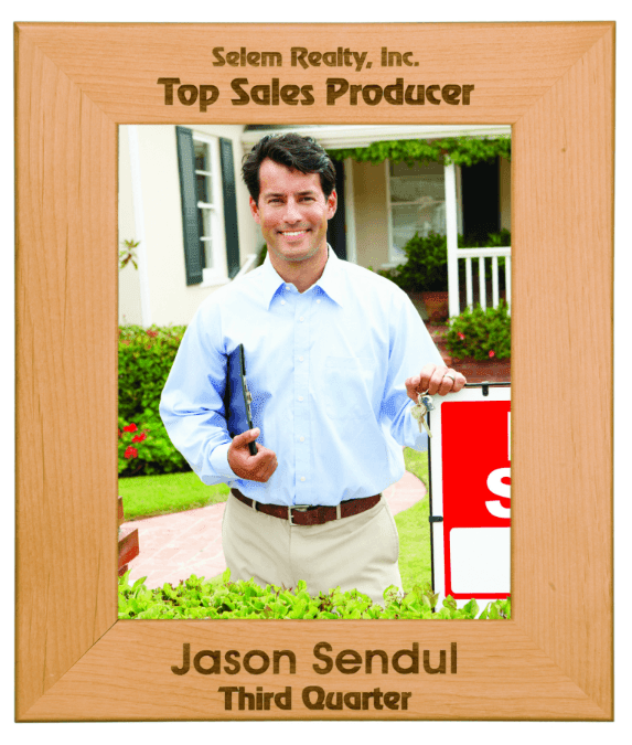 Genuine red alder frame for a 4 × 6 inch photo