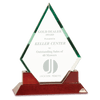 Prestige Jade Glass Award with Rosewood Base — Shape and Size