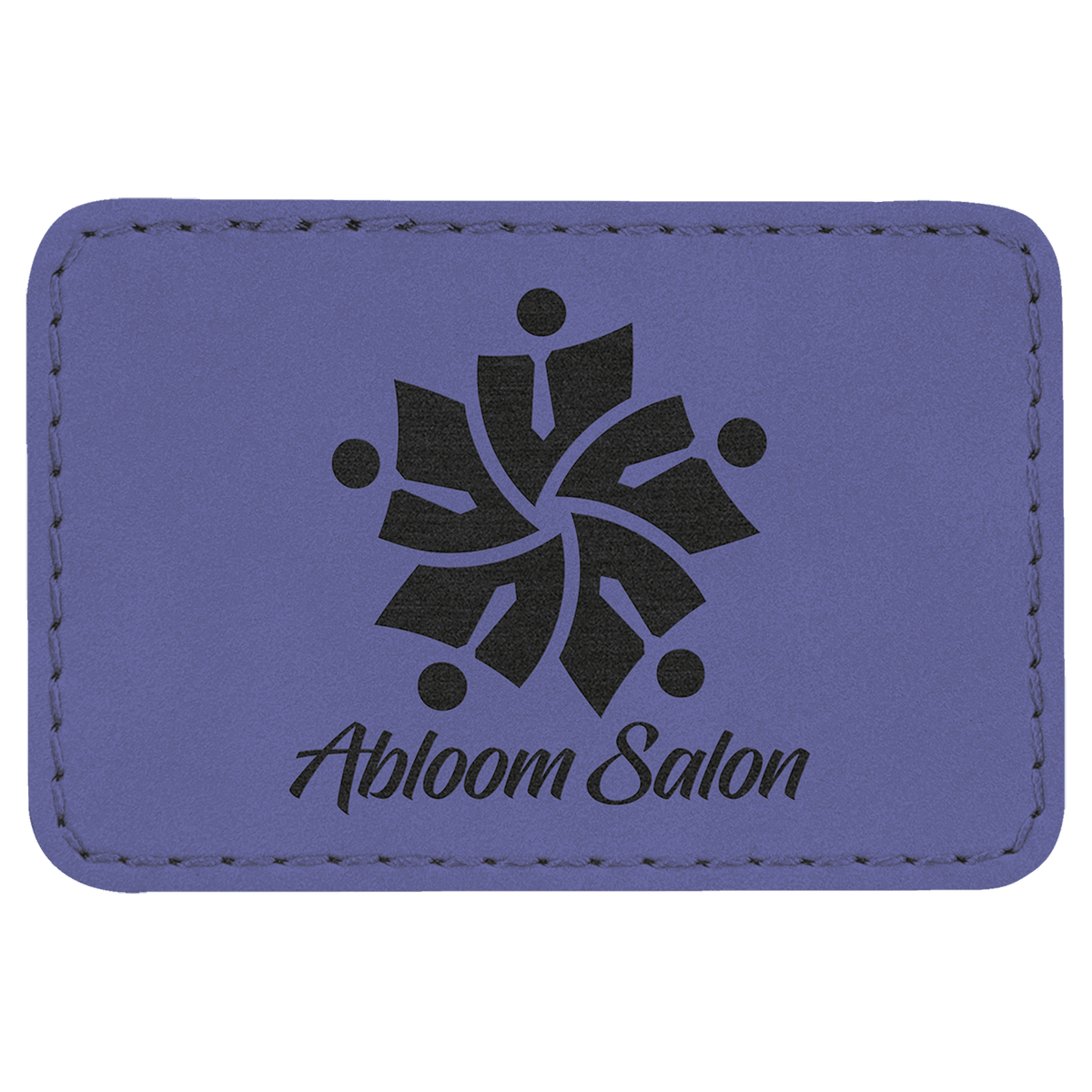 Purple 3" x 2" Laserable Leatherette Rectangle Patch with Kota Pro Adhesive