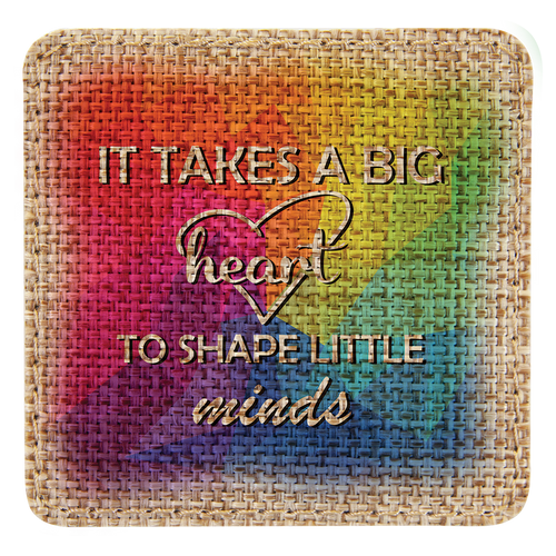3" x 3" Square Burlap Sublimatable Patch with Adhesive