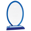 Oval Regal Glass Award — 7.5 Inches, Black or Blue