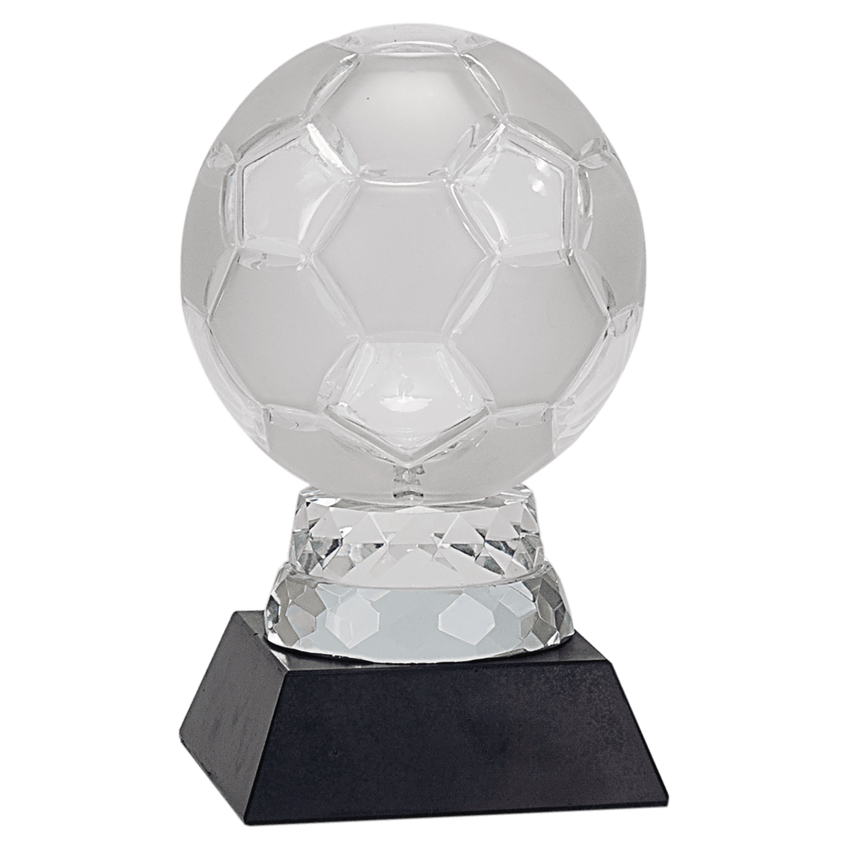 Glass Sport Ball Award with Marble Base — Sport and Size · Soccer Ball · 6¼″ · SBG101