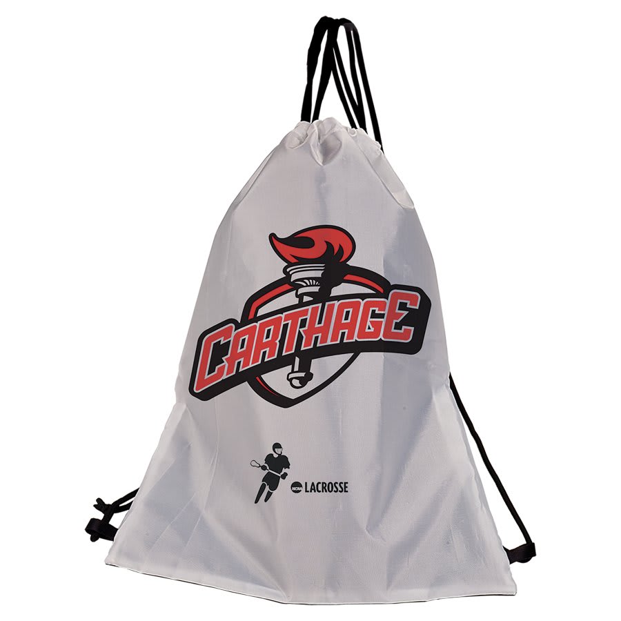 12" x 15 3/4" White/Black Sublimatable Back Sack