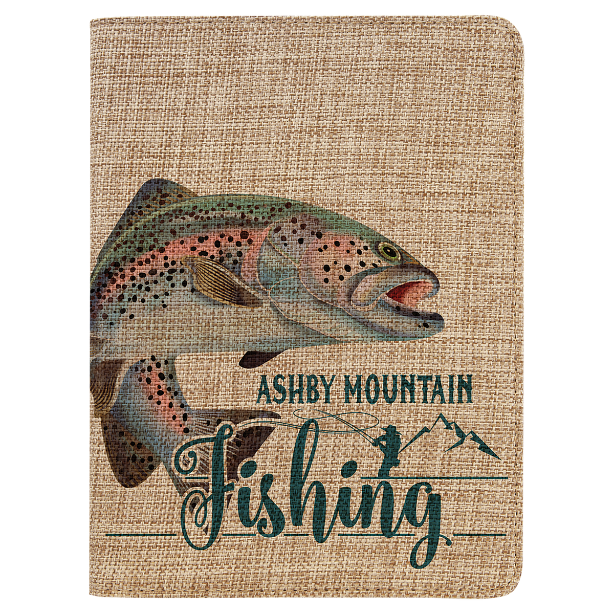 7" x 9" Sublimatable Burlap Small Portfolio with Notepad