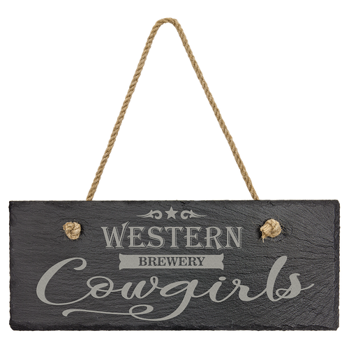 Rectangle Slate Decor with Hanger String