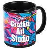 Black/White Sublimatable Ceramic Banner Mug