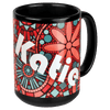 Black/White Sublimatable Ceramic Banner Mug