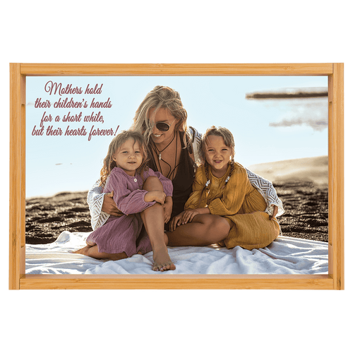 17.125" x 11.375" Unisub Natural Serving Tray with Sublimatable Hardboard Insert