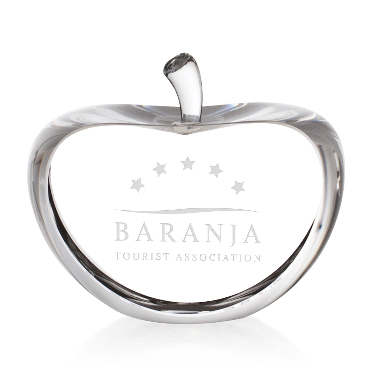 Clear Apple w/ Flat Front & Back