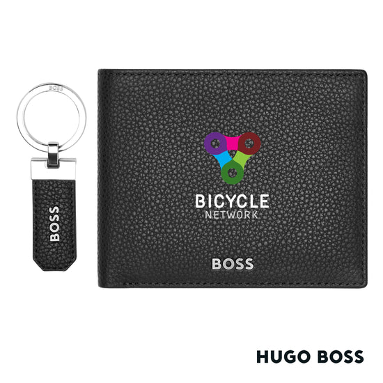 Hugo Boss® Classic Grained Key ring & Wallet Set