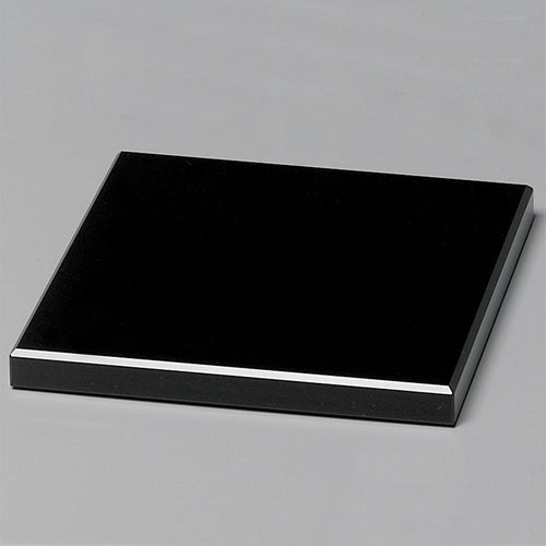 Beveled Black Glass Award Base — Shape and Dimensions