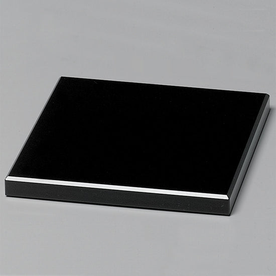 Beveled Black Glass Award Base — Shape and Dimensions