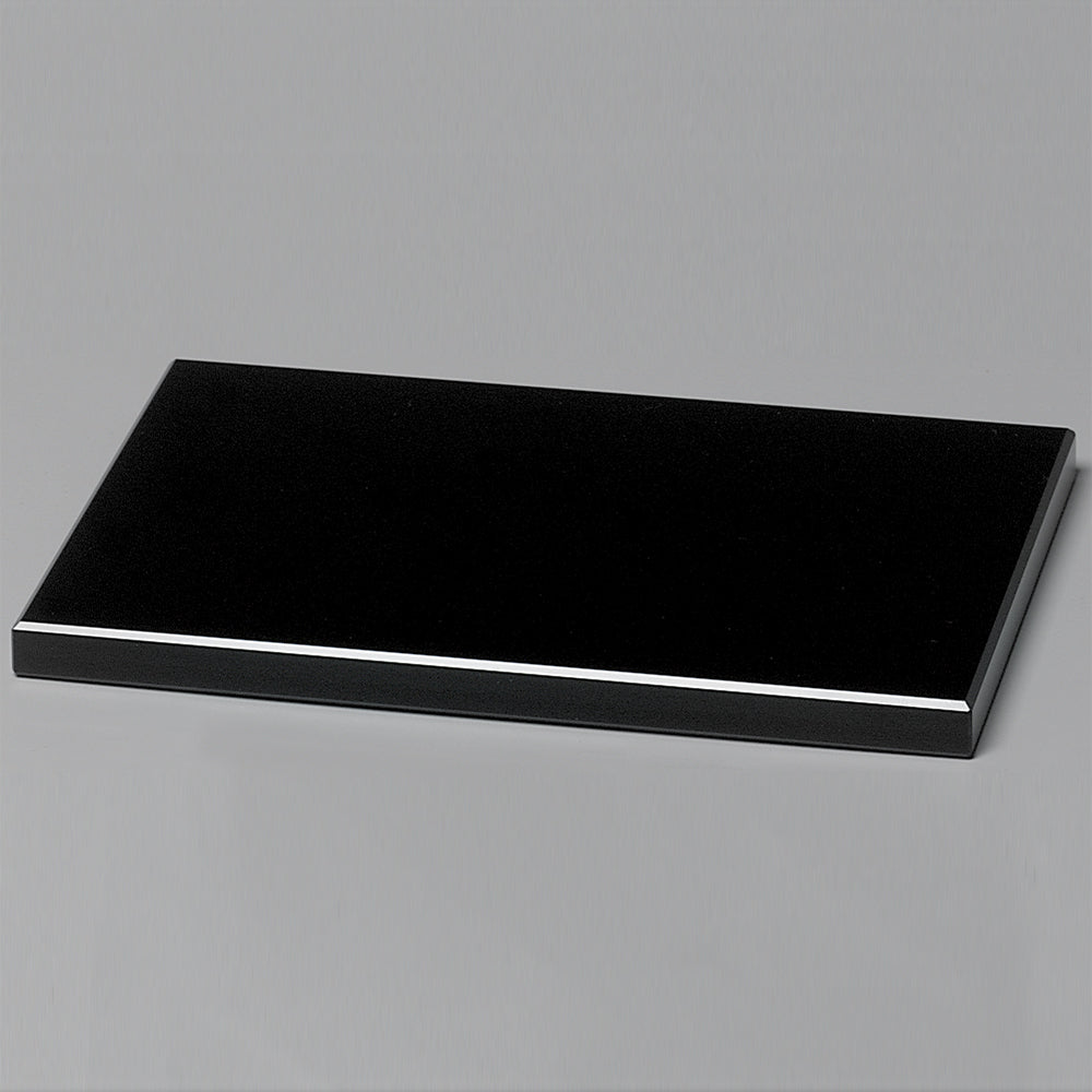 Beveled black glass base · Rectangle 6″ × 4″ × ⅜″ · 9505