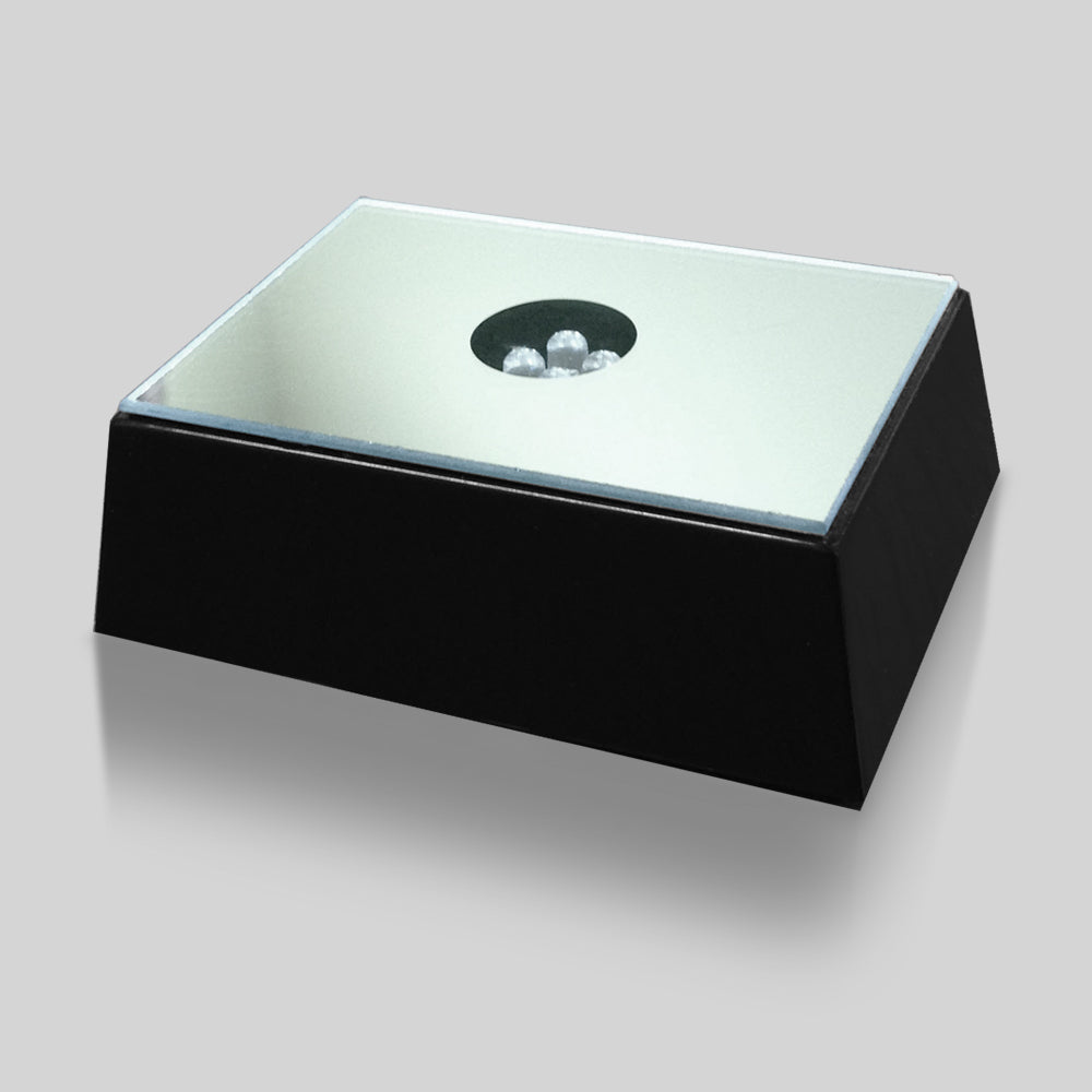 Black Mirrored Lighted Award Base — Shape and Size