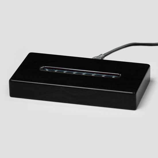 Black Piano Finish Lighted Rectangle Base — Dimensions