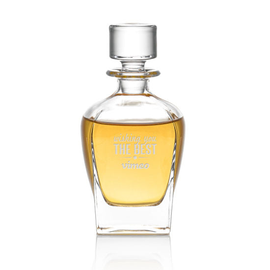 Kansas decanter and lid only — deep etched example