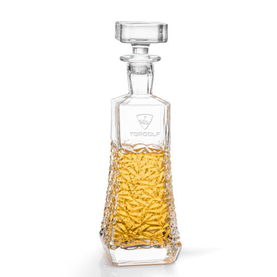 Burnell decanter and lid only — deep etched example