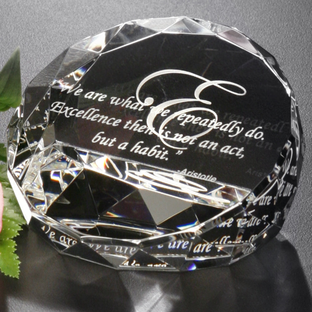 Cascade Faceted Optical Crystal Award