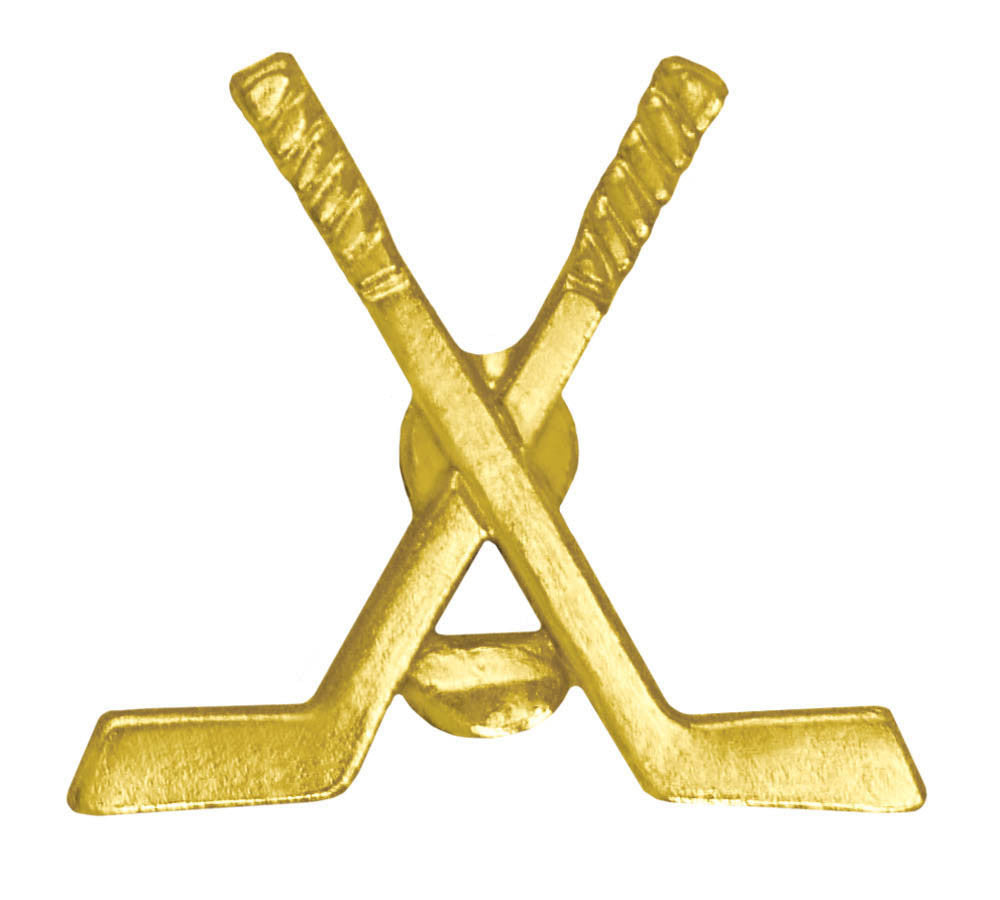Ice Hockey Crossed Sticks Chenille