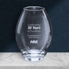 Clear Barrel Crystal Vase — Size Options