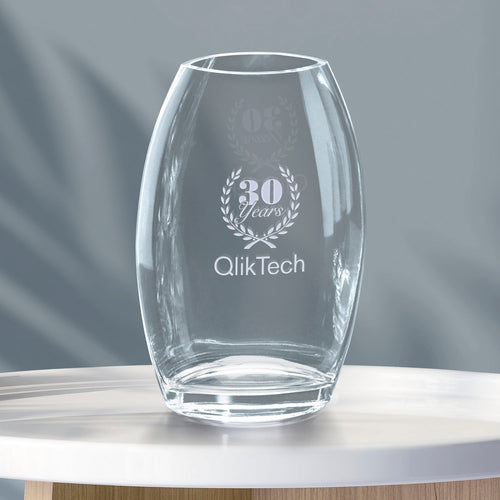 Clear Oval Vase 12"