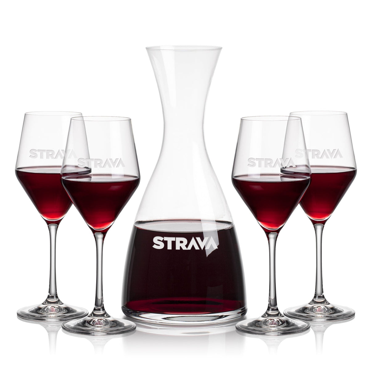 Barham Carafe & Bengston Wine — Deep Etch example; representative set photo