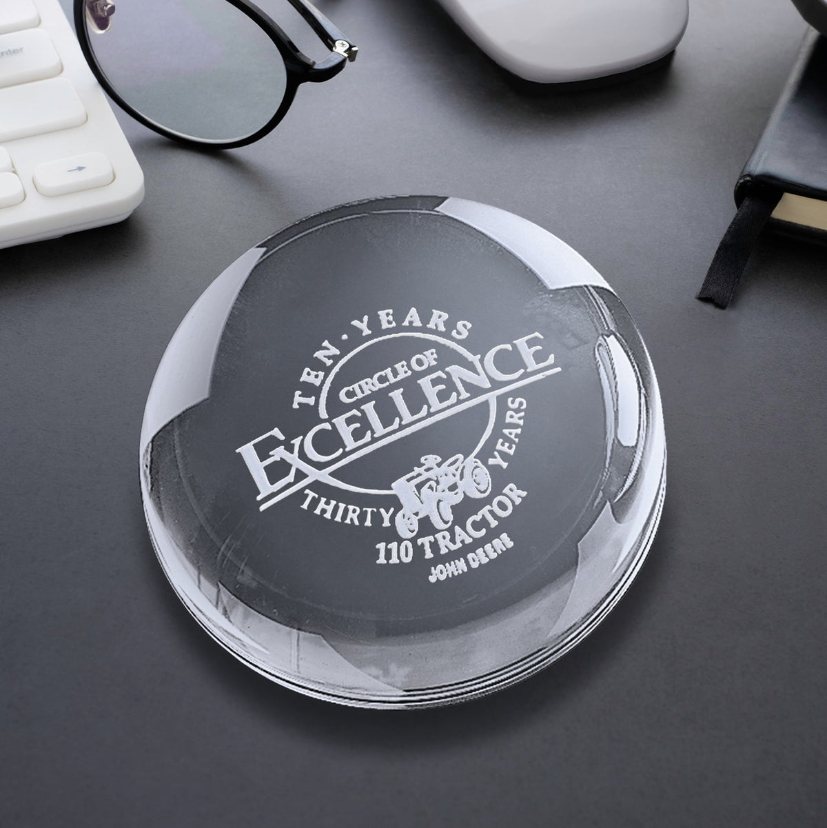 Dome Paperweight 3-1/2" Dia.