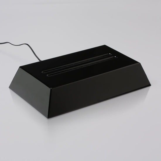 Elite Black Piano Finish Lighted Rectangle Base — Size Options