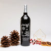 Star of David Shimmering Snowflakes — Engraved Wine Bottle