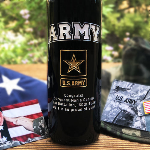 The Army — Engraved Wine Bottle