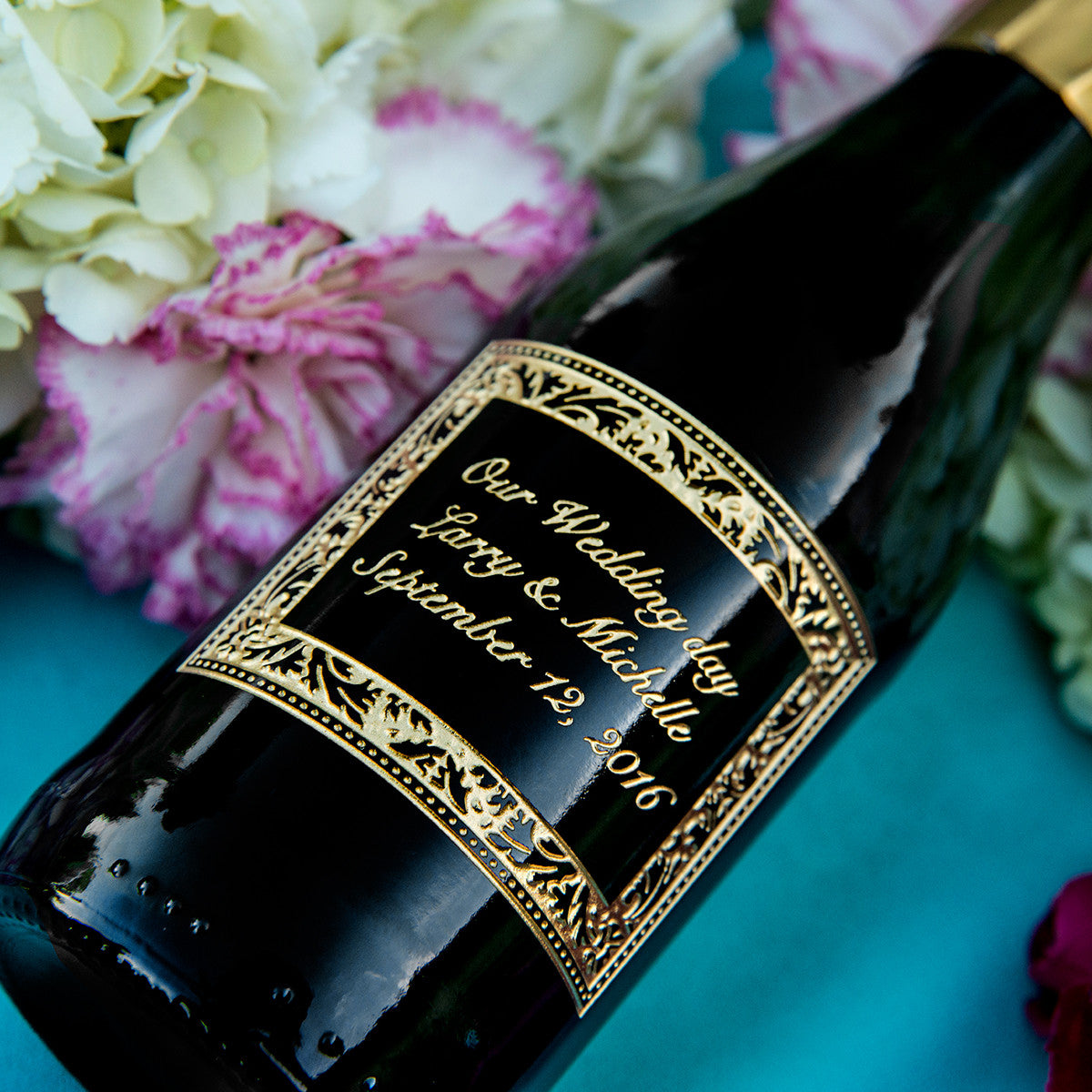 Beautiful Frame Etched Favor Sets — engraved personalized design