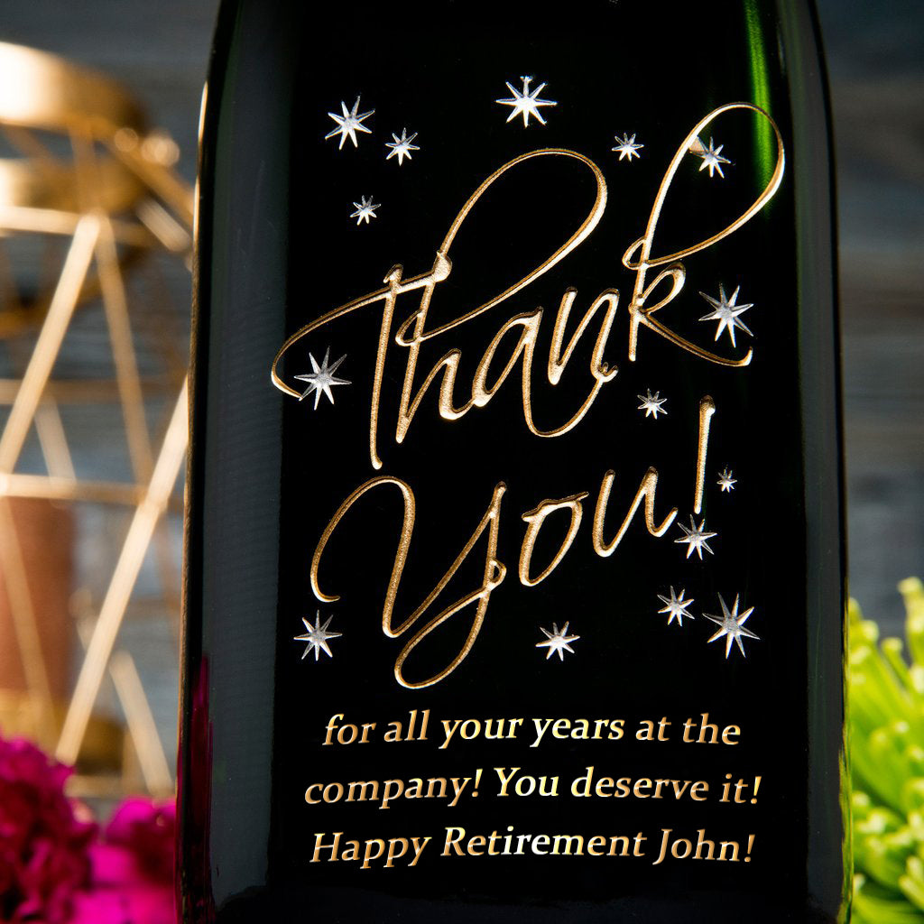 Thank You in the Stars — Engraved Wine Bottle