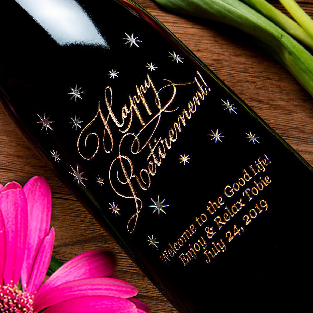 Classic Retirement Big Bottle — engraved personalized design