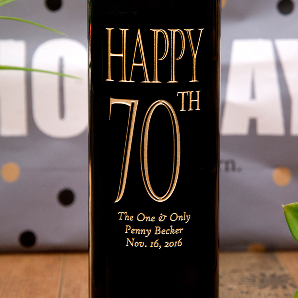 Traditional Birthday Big Bottle — Engraved Wine Bottle