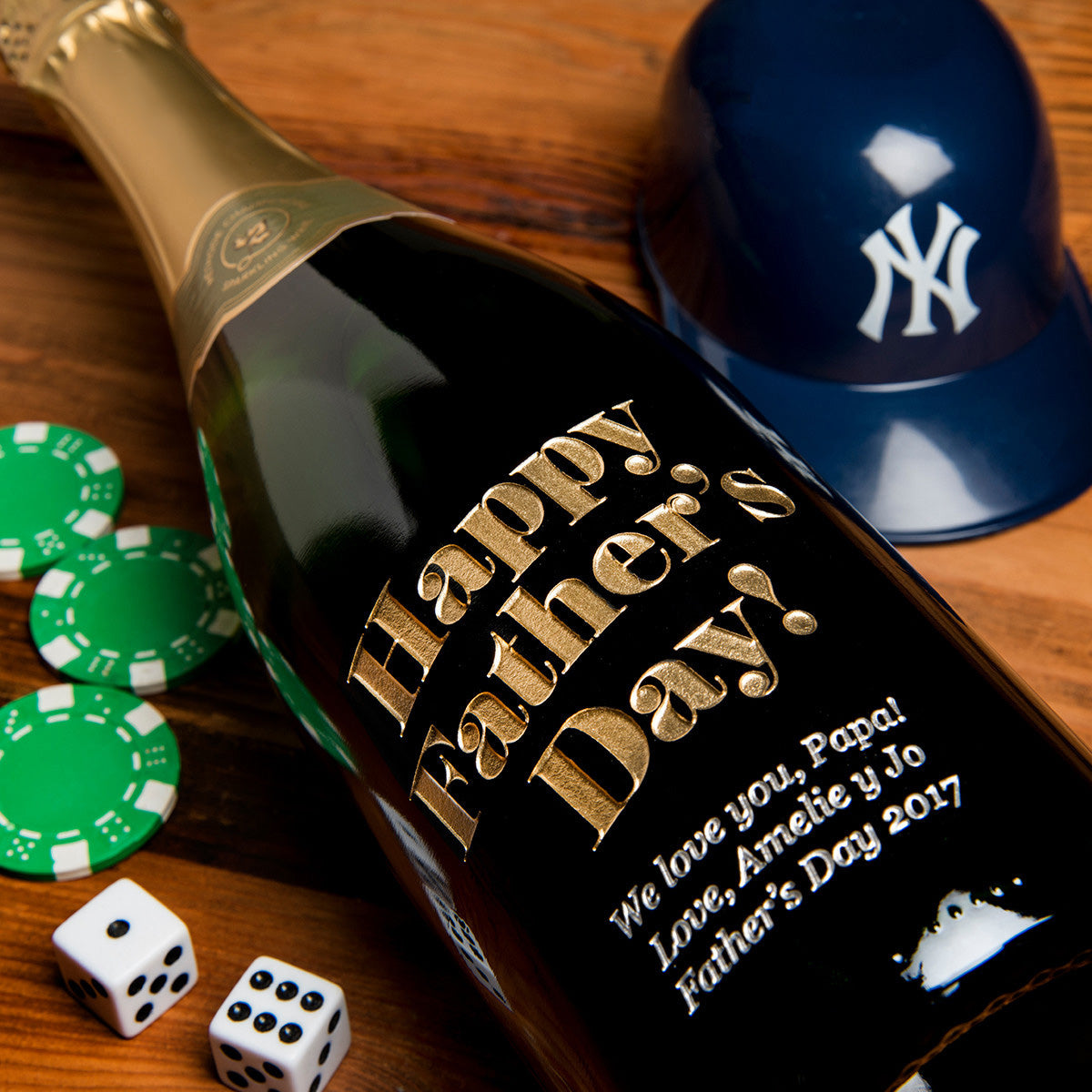 Eloquent Happy Father's Day — Engraved Wine Bottle